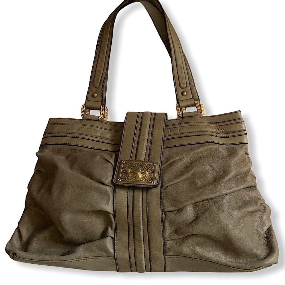 STEVEN by Steve Madden Olive Leather Shoulder Bag